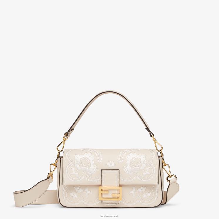 vrouwen accessoires Fendi 0J62L653 Camellia leren tas met bloemenborduursel roze