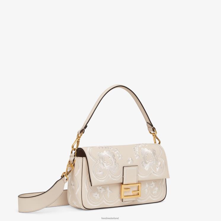 vrouwen accessoires Fendi 0J62L653 Camellia leren tas met bloemenborduursel roze