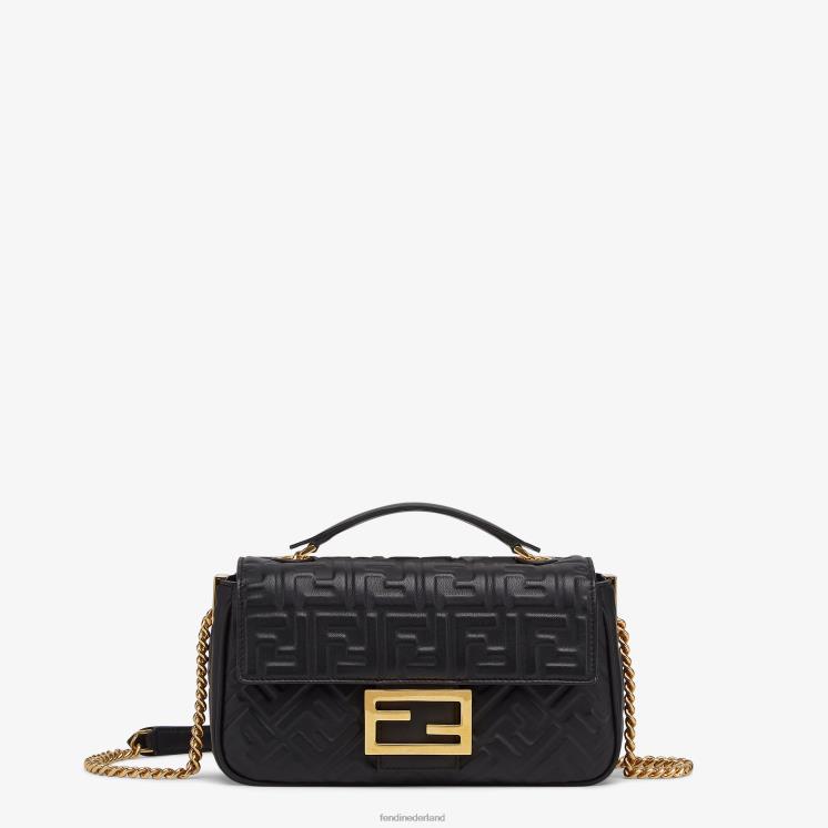 vrouwen accessoires Fendi 0J62L691 Baguette ketting midi nappa leren tas mode