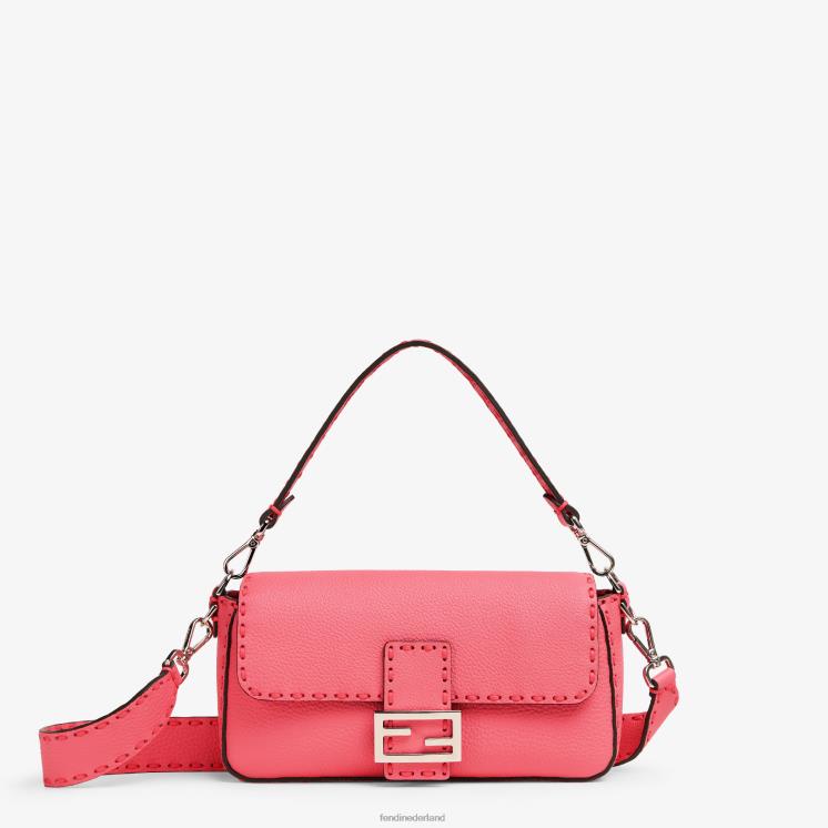 vrouwen accessoires Fendi 0J62L708 Selleria tas met extra grote stiksels roze