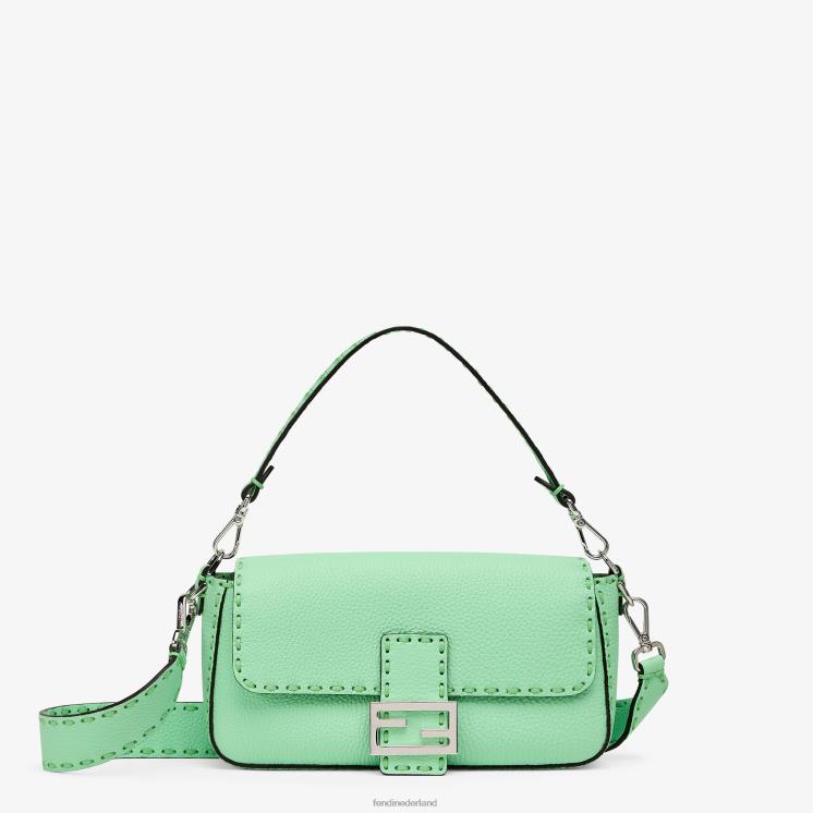 vrouwen accessoires Fendi 0J62L712 Selleria tas met extra grote stiksels groente