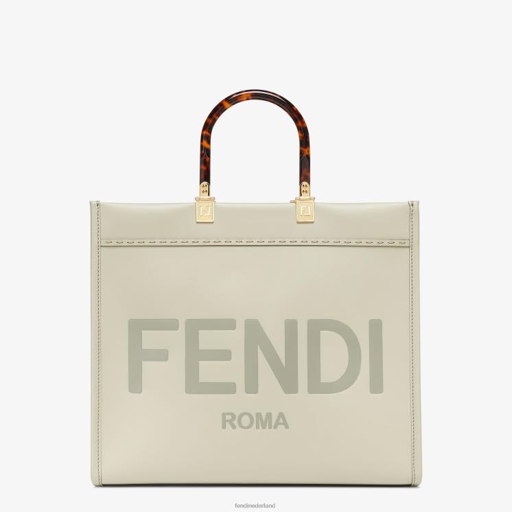 vrouwen accessoires Fendi 0J62L724 Sunshine medium leren shopper groente