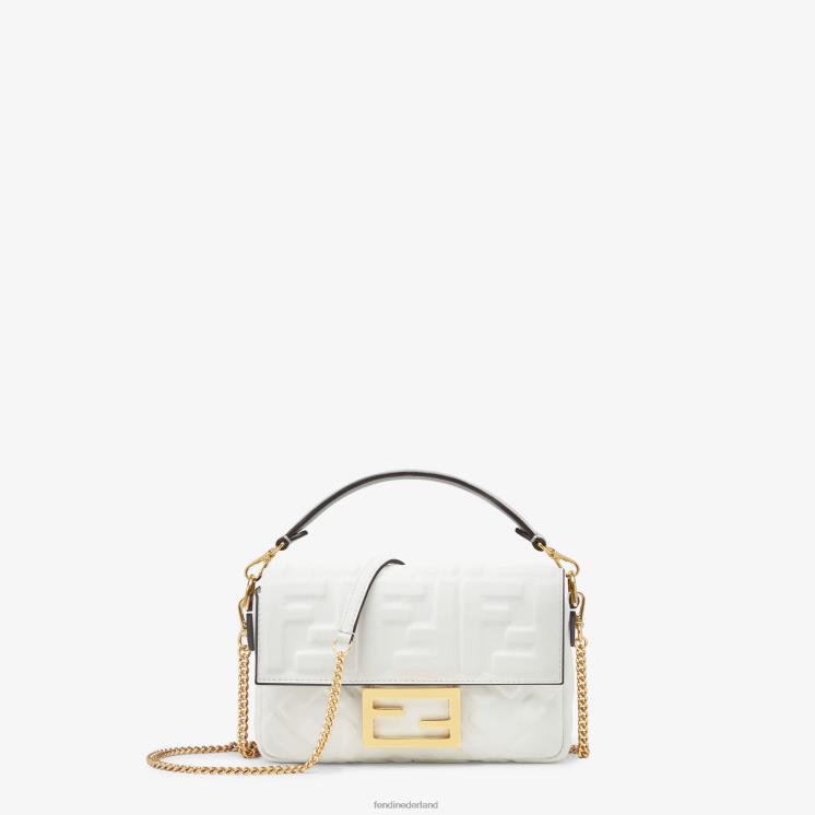 vrouwen accessoires Fendi 0J62L762 stokbrood mini leren tas wit