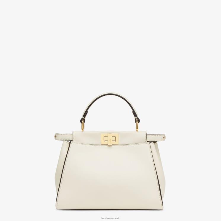 vrouwen accessoires Fendi 0J62L916 Kiekeboe mini leren tasje wit