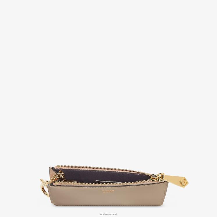vrouwen accessoires Fendi 0J62L1461 tweekleurig en duif lederen tasje veelkleurig