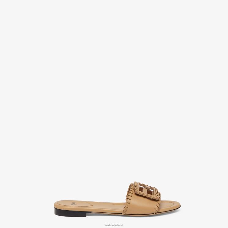 vrouwen schoenen Fendi 0J62L1265 Baguette lederen dia's zwart