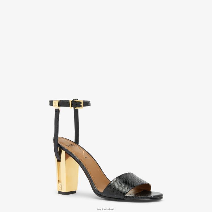 vrouwen schoenen Fendi 0J62L1260 karung sandalen met hoge hakken zwart