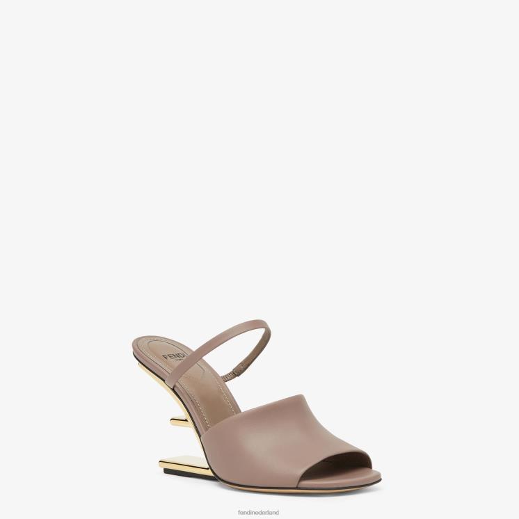 vrouwen schoenen Fendi 0J62L1320 Sandalen van duifleer met hoge hakken beige