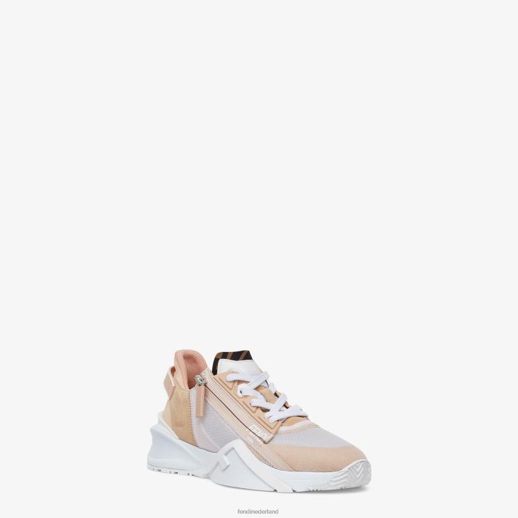vrouwen schoenen Fendi 0J62L1388 lage top van nylon en suède roze
